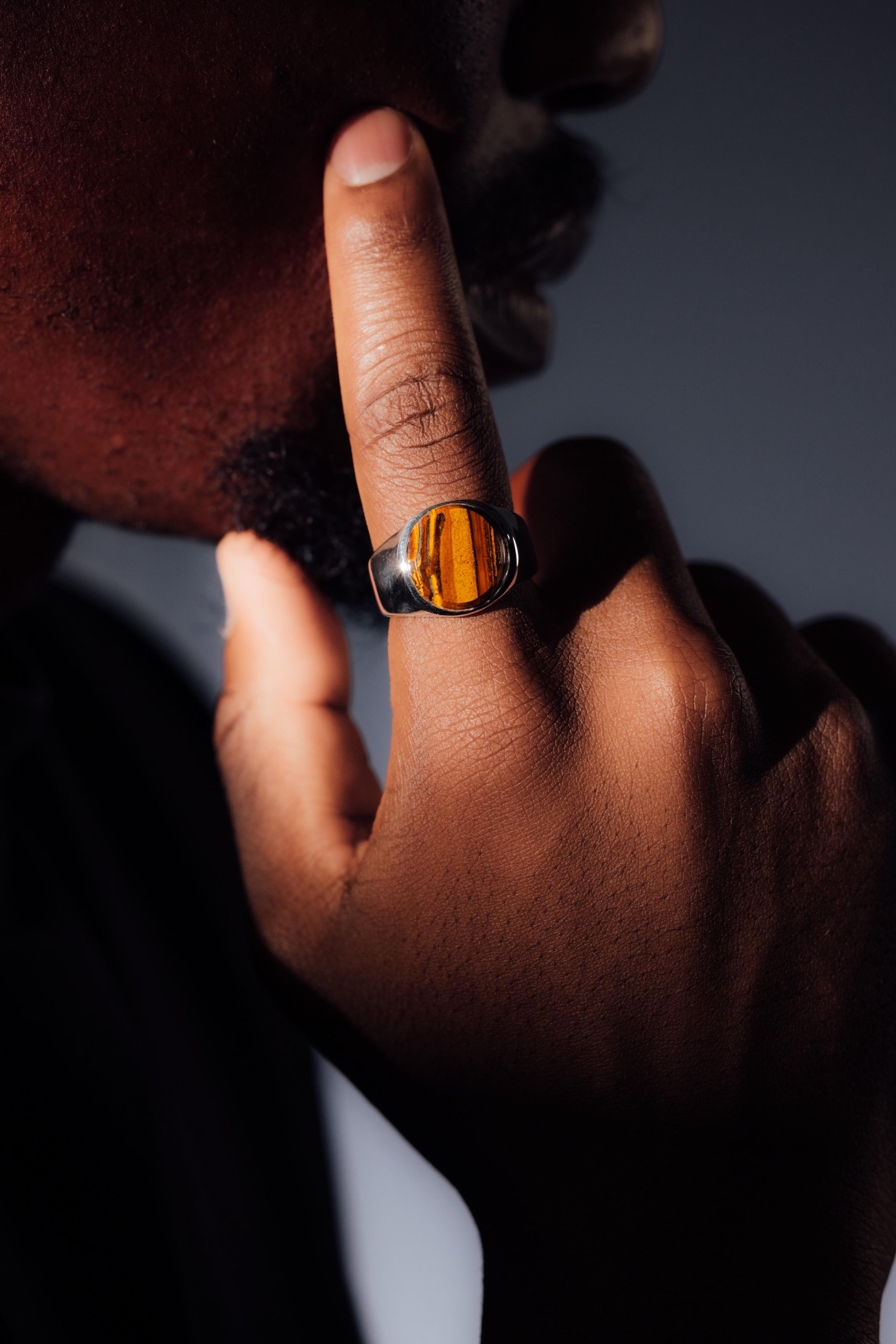 Oval Signet - Tiger Eye