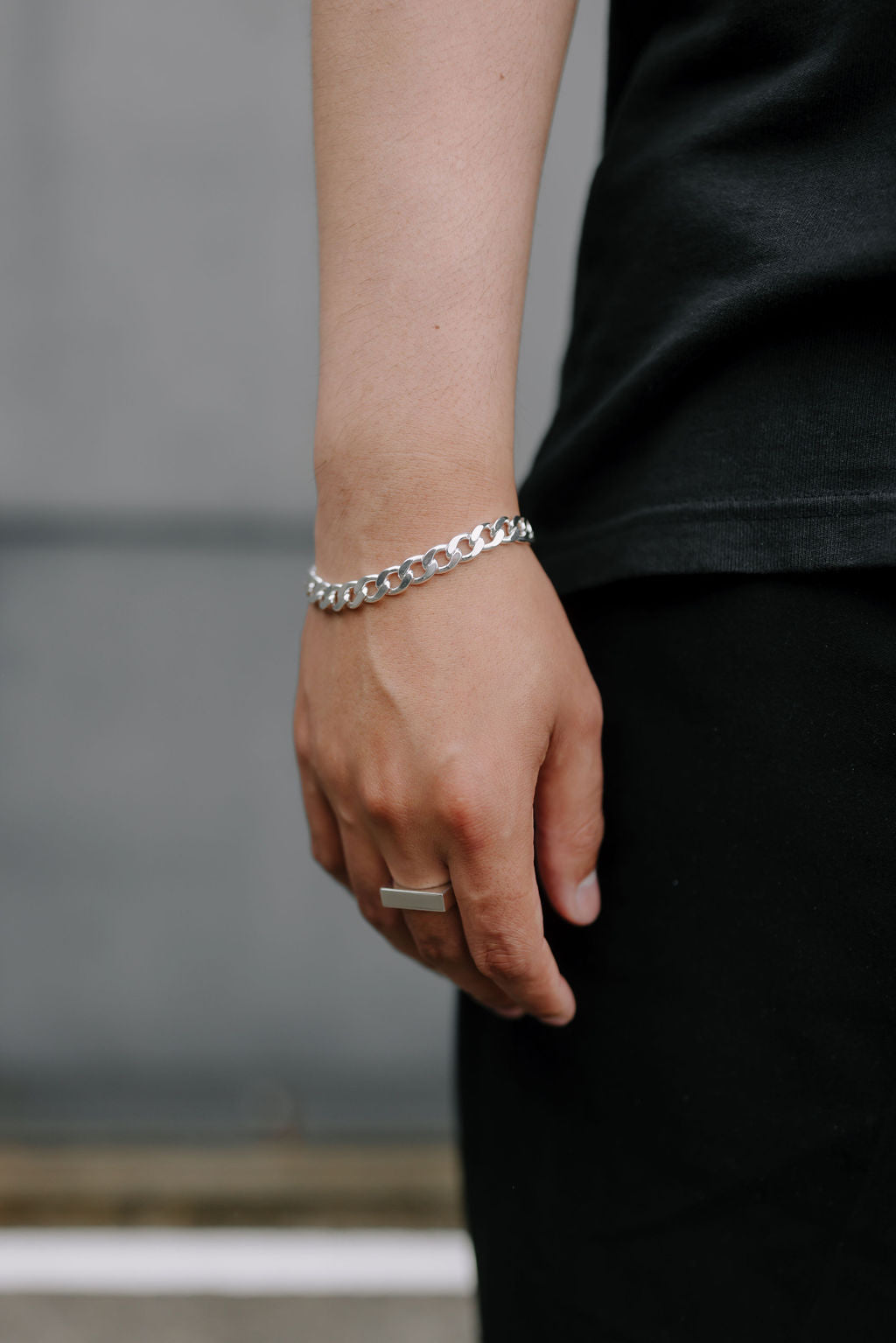Heavy Flat Curb Bracelet