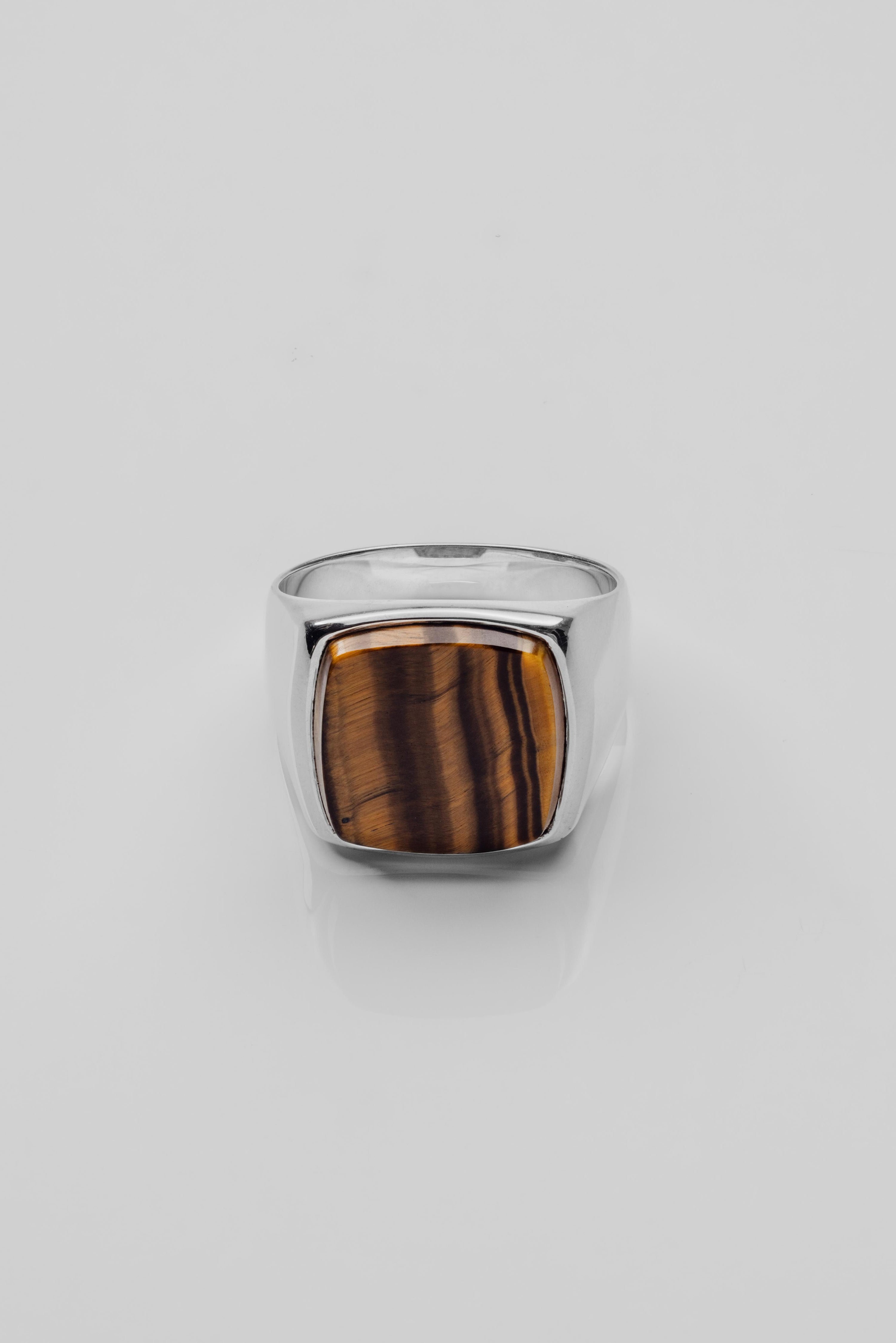 Cushion Signet - Tiger Eye